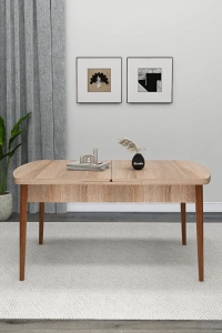 YEMEK MASASI AHŞAP MASA KELEBEK MASA AÇILIR KAPANIR 6 KİŞİLİK MASA( SONOMO)